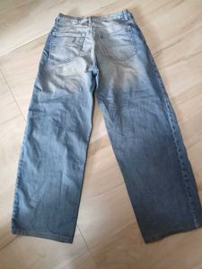 Light Wash Wide Leg Baggy Jeans