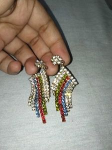 Sparkling Multi-Color Dangle Earrings