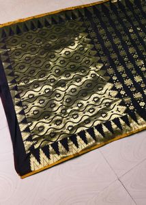Copy brown colour Banarasi Silk full Zari Saree