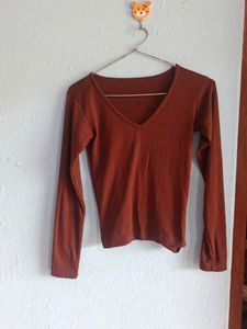 Long Sleeve V-Neck Top