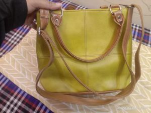 Chic Yellow Tote Bag with Flower Charm