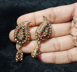 Stone Studded Heavy Earrings