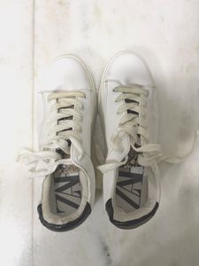Classic Zara  White Sneakers with platform