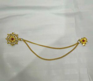 Gold Chain Brooch