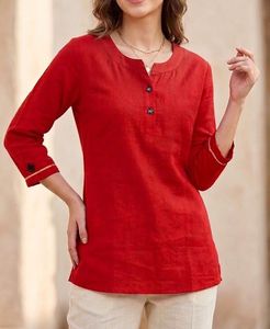 Softness  Tunics Red- Top