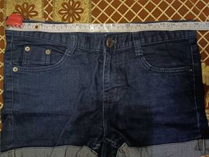 Dark Blue Denim Shorts