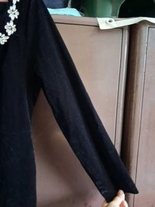 Elegant Black Velvet Jumpsuit