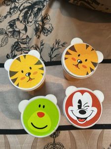 🐯Spill proof 4  Animal Character glasses