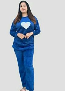 Cozy Mint Green Heart Pajama Set