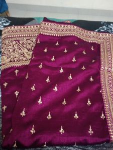 Beautiful Magenta &amp;Goldaan Saree