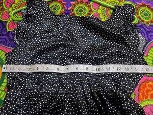 Polka Dot Ruffle Sleeve Top