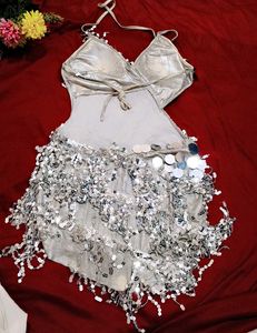 Sparkly Silver Sequin Dress