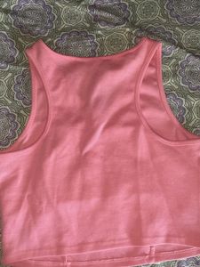 Coral Wrap Crop Top|| S size