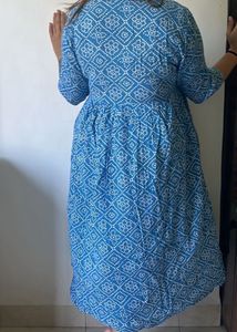 Blue Printed Kurti and maternity wear