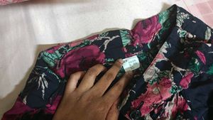 Flowy Floral Print Maxi Skirt like pant