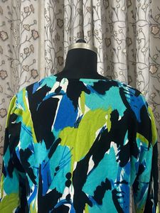 Colorful Abstract Print Cardigan