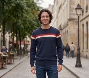 Men's Striped Knit Sweater