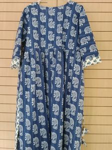 Naira Cut Kurti Of Blue Colour. Not Used
