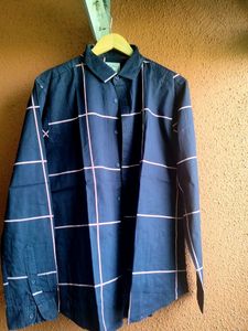 Men's Navy & Pink Checkered Shirt
