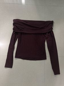 Off-Shoulder Long Sleeve Top (fixed price)