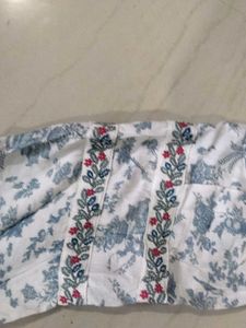 Beautiful White Floral Kurta