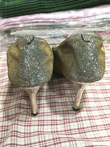 Sparkling Gold Stiletto Heels