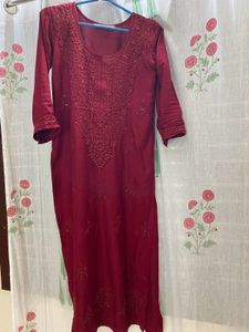 Premium Lucknowi chikan kurta set 3 piece
