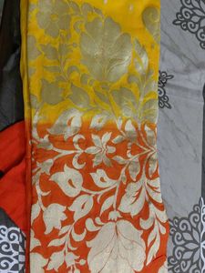 Vibrant Ombre chiffon georgette Saree