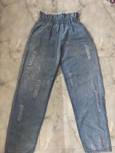 Distressed Light Wash Mom Jeans