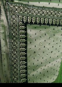 Diamond Stone Work Saree Full Embroidery