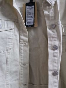 Vero moda Cream Denim Jacket