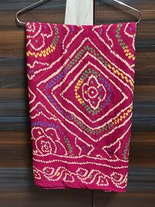 mesh beautiful chunri bhandej saree