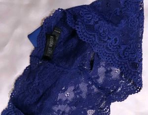 Navy Blue Thong Panty