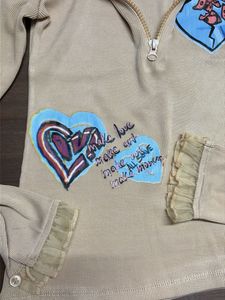 limited edition Graphic Print Zip-Up Top