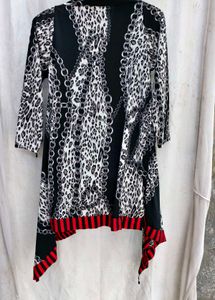 I. Stylish Women's Printed Open Front Cardigan