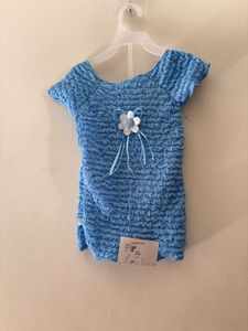 Cute Blue Top &amp; Coral Skirt Set
