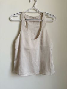 Cream Racerback Tank Top