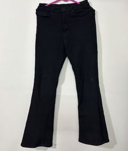 black wide leg jeans