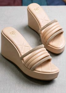 Women’s Beige Wedge Sandals