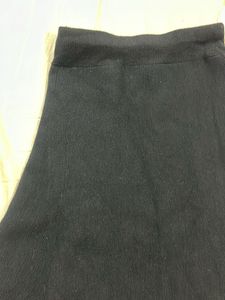 Elegant Black A-Line Maxi Skirt