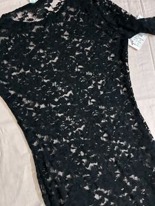 Elegant Black Lace Maxi Dress
