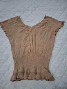 Chic V-Neck Ruffled Top