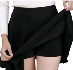 Black Skater Skirt with attached Shorts