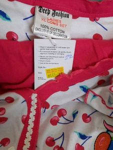 Cherry Print Night Suit