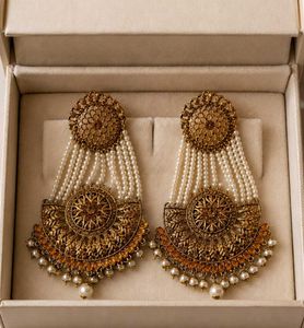 Exquisite Antique Gold Jhumka Earrings