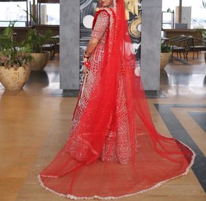 Stunning Red Bridal veil