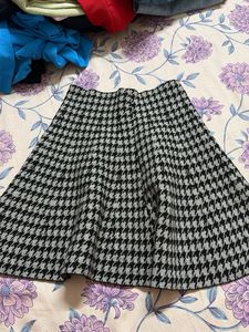 Woolen Flared Skirt