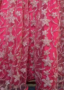 Pink Floral Embellished Formal Gown