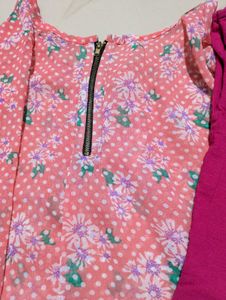 Cute Pink Floral Top &amp; Pants Set
