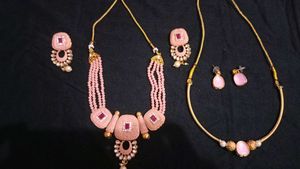 Pink Stone Jewellery Set